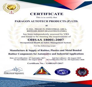 OHSAS 18001:2007 CERTIFICATE